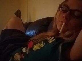 Nonchalantly climaxing beside him