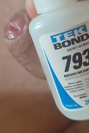 Shoe Glue on the Lubricated Glans