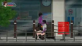 Female cop has sex with zombie men in Hot porn hentai game