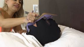 YOU NEED SNIFF AND LICK MY SHOES AND SANDALS AND SWALLOW MY TOES ARLEKINAH AND MALE SLAVE