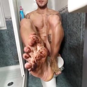 Boygymvip Onlyfans Male Model Playing with Dirty Feet