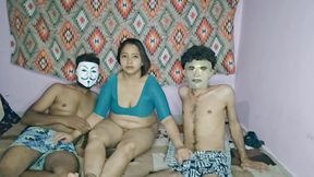Seema Aunty Threesome with Nikhil Part 2