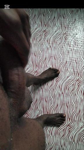 African black boy helps himself by shooting hot tick cum