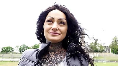 GERMAN SCOUT - Inked German Huge Boobs Bitch get her Asshole Fucked at Casting