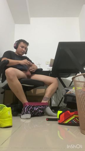 Spectacular moment from "Drawing Student Gets Horny Doing Homework And Blows His Load On The Table"