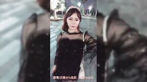 Asian Ladyboy is very lustful pissing & exhibiting her shaft on the street while