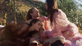 ”Nymphs Kylie & Sera succumb to Michael's charms”