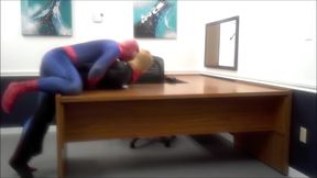 Spiderman Humps Robber He Finds In An Office