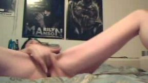 Anal masturbation with dildo by my skanky brunette MILF wife
