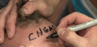 Guy gets power-fucked by big dicks in a public gangbang