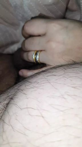 Step mom best handjob in bed with step son