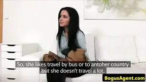 Casted euro sucks cock before cumshot on tits