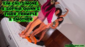 Kim Chi, Simone, and Sophia Quinn's Tiger Trample and Smother!