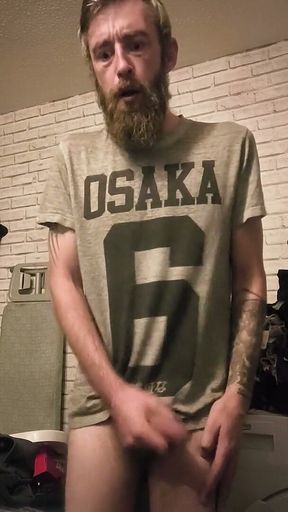 Big Hard Dick Wanking and Smoking