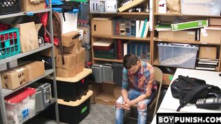 BoyPunish.com - Twink perp's hard barebacking by a horny security officer after being