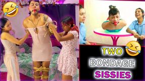 Two Ball Gagged Bondage Boys Turned Sissy Sluts by Femdom Girls (DOUBLE VOLUME) (high res mp4)