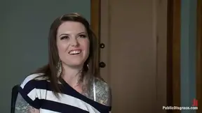 Girl gets public disgrace with hand and rope play