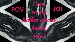 Cum on my leather glove (JOI)