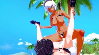 Fate/Grand Order: CUTIE HARD SEX with Caenis on the Beach (3D Cartoon)