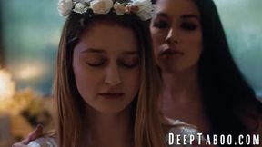 Bunny Colby & Alex Coal get down and dirty on wedding day in steamy pussy licking, fingering, and pussy-sharing action!