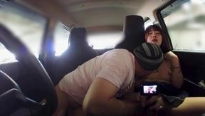 Female announcer aspirant Kasumi-chan②Raw sex in a car parking lot without being caught!