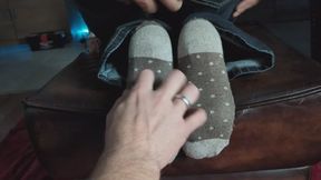Tickling in socks, Nylons and barefoot