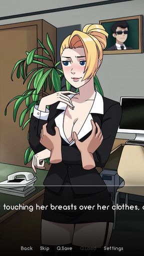 Naruto: Kunoichi Trainer - Hot Blonde Secretary Babe with a Big Perfect Ass and Anal Sex with Creampie at Office