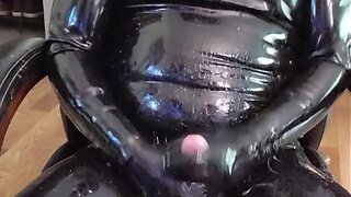 Jerked off using latex gloves and thick lube: hard cocks and orgasms outed myself