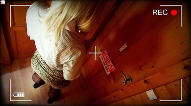 The blonde teases me with glass dildo picks my ASMR heartbeat to choke on it