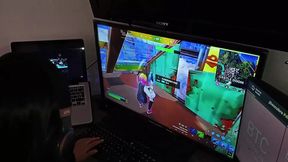 My Stepsister Bets Win On Fornite, And I Have To Pay By Filling Her Vagina With Cum