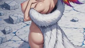 Big Breast Fashion Queen Doing A Mating Dance With Her Tight Bald Pussy