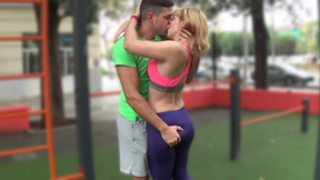 Kissing a Hot Big Ass Spanish Girl in the Street