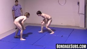Horny twinks spar with erections on full display