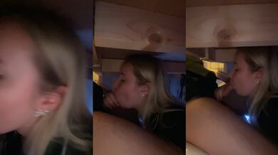 That big dick sucks her under the desk for the best blowjob ever
