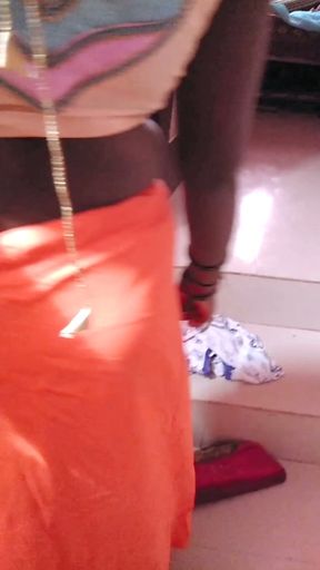 Desi Tamil House Maid in Petticoat Bra Cleaning Tease & Wild Reverse Cowgirl Ride on Owner! Indianhotwifex