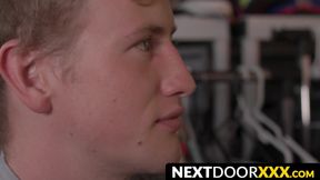 NextDoorXXX.com - Two jocks barebacking hard with intense cock sucking