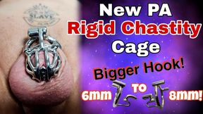 New Rigid Chastity Cage Stretching Prince Albert Gauge! Femdom Bondage BDSM Real Homemade Milf Stepmom