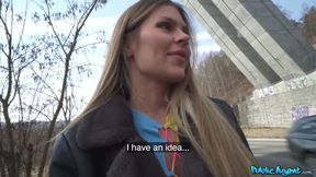 hitchhiking MILF with great tits gets a big surprise