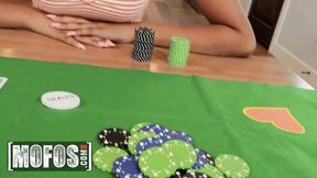 MOFOS - Brixley Benz Wins A Few Bets In Poker, Then Decides Strip Poker And Anal Sex Is More Fun