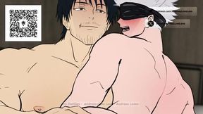Animated Toei Gojo gets destroyed by Toji's thick cock on lap