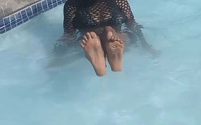 Foot Fantasy: Wrinkled Soles and Splashing Water