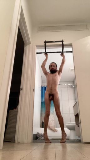 Guy with Cerebral Palsy Working Out Naked