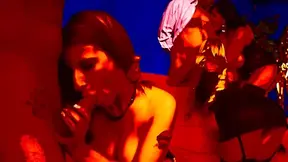 Wild group sex ended with a nasty cumshot licking