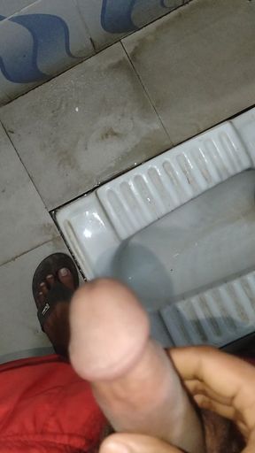 A Sexy Guy Massaged His Penis with His Hand.