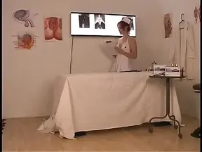 Smoking hot redhead nurse dominates patient