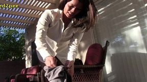 desperate to pee asian pissing her pants