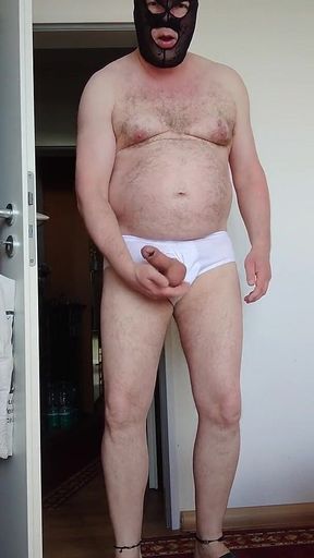 Short Solo Fun in the White Underpants