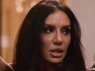 Isa Bella and her stepmom Anissa Kate invite her principal Remy Rune to have three-some.The milf is facesitting while stepdaughter is snatch licking.