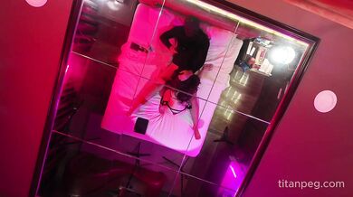 19-year-old goddess pegs her 34-year-old boyfriend raw in a sex hotel