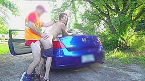 Alexa Mia Nicole cheats on her beau with a mechanic to get her car fixed - BangRoadsideXxx